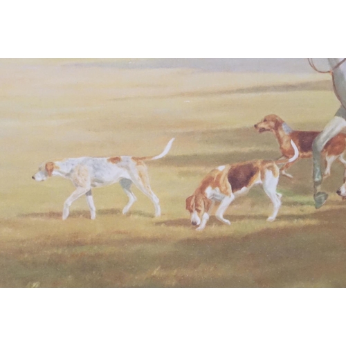 505 - After Madeline Selfe, a limited edition print featuring the Duke of Beaufort with his hounds 1973, s... 