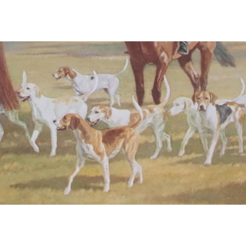 505 - After Madeline Selfe, a limited edition print featuring the Duke of Beaufort with his hounds 1973, s... 