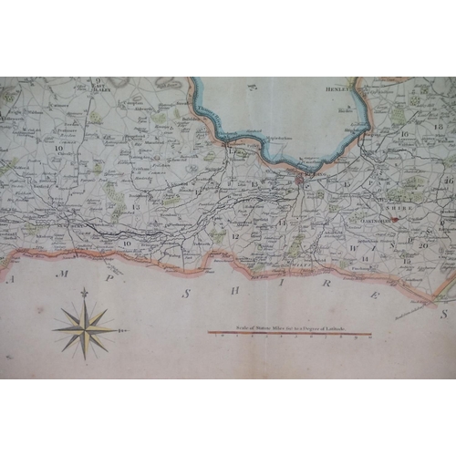 507 - Two 19th Century hand coloured maps to include ' Fifteen Miles Round London' Published by H G Collin... 