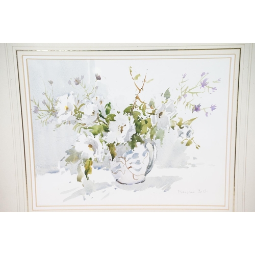 512 - Marorie Best (1903-1997) Watercolour Still Life Blooms in a Jug together with an Oil on Board of Dai... 