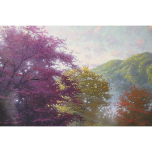 514 - Two Thomas Kinkade limited edition lithograph prints to include 'Twilight Vista' 63/770 and ' Stream... 