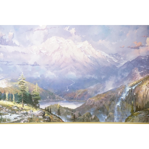 514 - Two Thomas Kinkade limited edition lithograph prints to include 'Twilight Vista' 63/770 and ' Stream... 