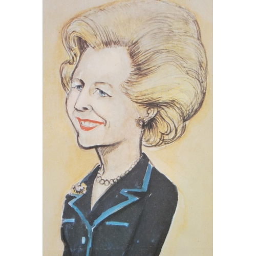 518 - Two Tim Holder prints to include Margaret Thatcher (signed by Margaret Thatcher) and Michael Heselti... 