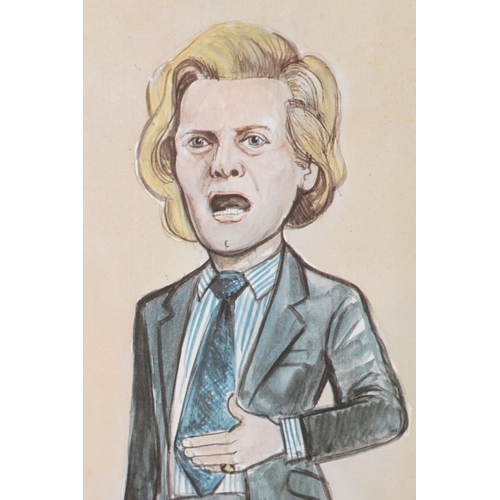 518 - Two Tim Holder prints to include Margaret Thatcher (signed by Margaret Thatcher) and Michael Heselti... 