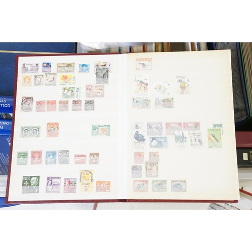 401 - A large collection of British, World & commonwealth stamps contained within eighteen albums together... 