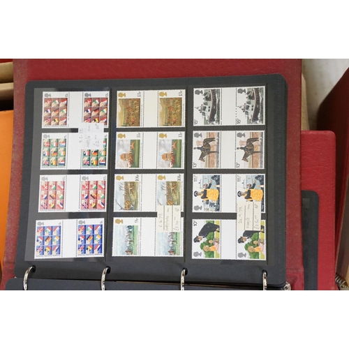 403 - A collection of mainly British stamps to include mint examples together with a quantity of empty sta... 