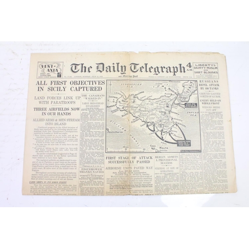 387 - A collection of approx 100 copies of the Daily Telegraph newspapers form World War Two dating from 1... 