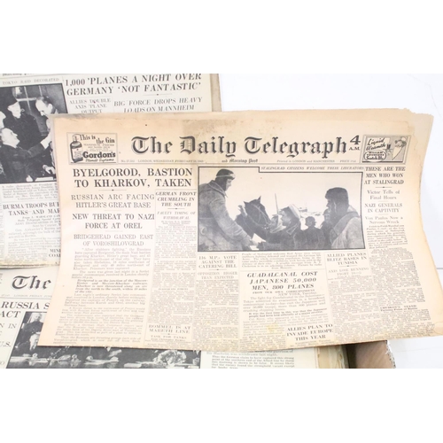 387 - A collection of approx 100 copies of the Daily Telegraph newspapers form World War Two dating from 1... 