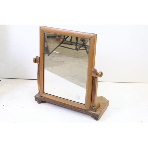 634 - Two Swing Mirrors together with a Mirrored Fire Screen, largest mirror 77cm high x 61cm wide