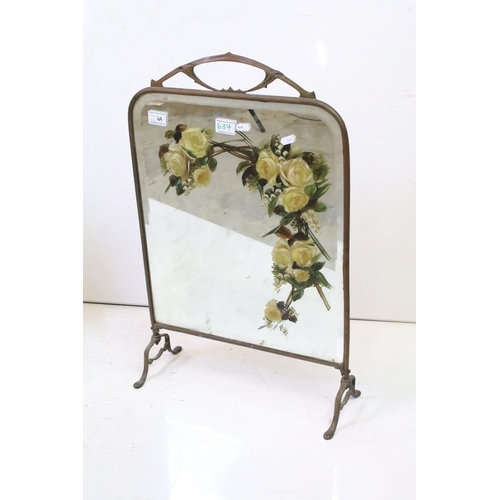 634 - Two Swing Mirrors together with a Mirrored Fire Screen, largest mirror 77cm high x 61cm wide