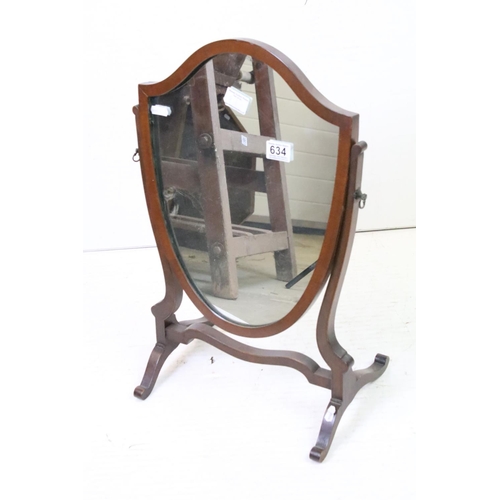 634 - Two Swing Mirrors together with a Mirrored Fire Screen, largest mirror 77cm high x 61cm wide