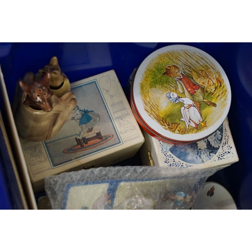 114 - Mixed ceramics & collectables to include 4 x Royal Albert Beatrix Potter figures (boxed), Royal Doul... 