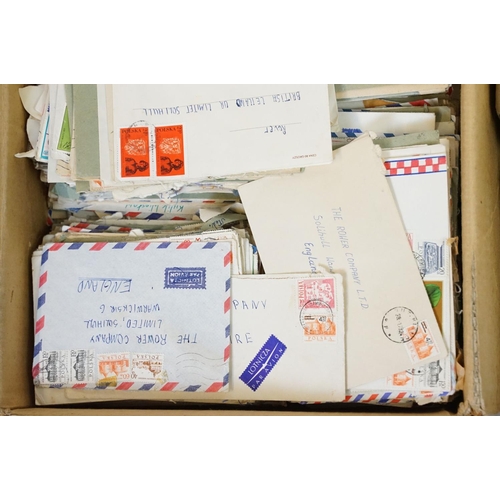 394 - A large collection of British and world stamps on envelopes together with a collection of loose stam... 