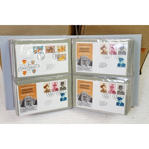 395 - A collection of mainly Channel Islands first day covers within albums together with a quantity of em... 