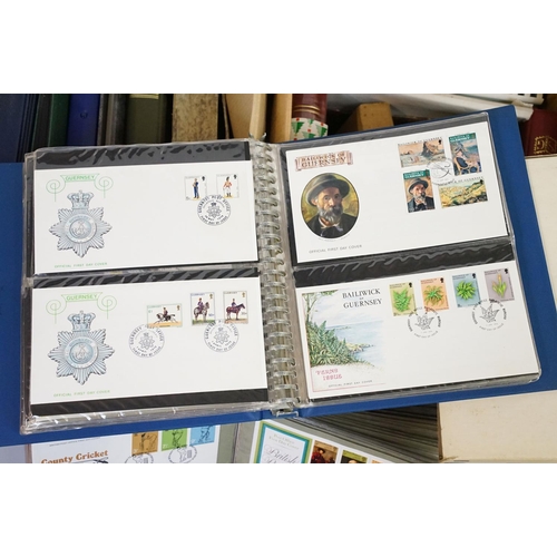 395 - A collection of mainly Channel Islands first day covers within albums together with a quantity of em... 