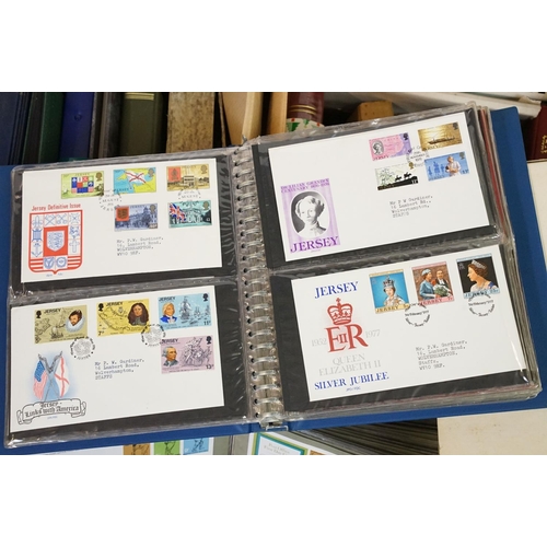 395 - A collection of mainly Channel Islands first day covers within albums together with a quantity of em... 