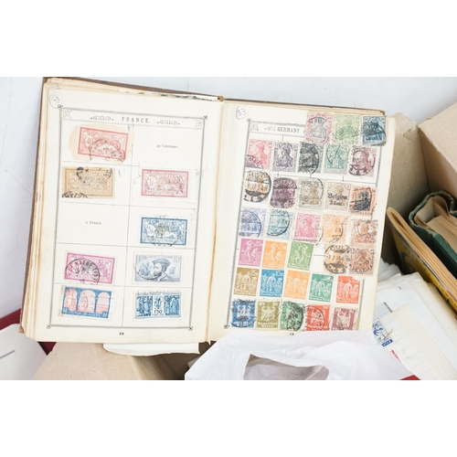 408 - A collection of British, Commonwealth and World stamps both within albums and together with loose ex... 