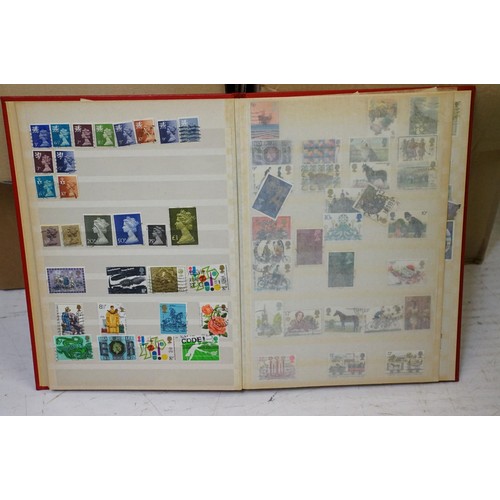 398 - A collection of British and world stamps within albums together with loose examples and empty stock ... 