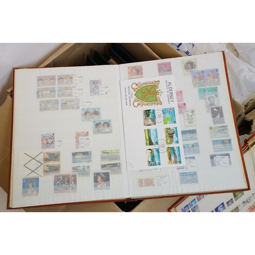 398 - A collection of British and world stamps within albums together with loose examples and empty stock ... 