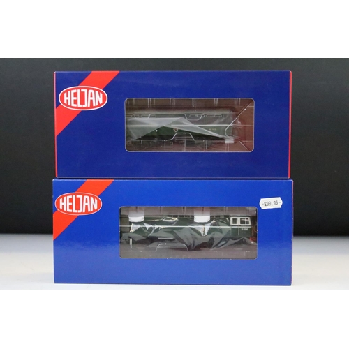 18 - Two boxed Heljan OO gauge locomotives to include 34131 Class 33 D6530 green wseyp early version and ... 