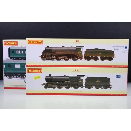 6 - Two boxed Hornby OO gauge locomotives to include R2581 BR 4-6-0 Class N15 30764 Sir Gawain weathered... 