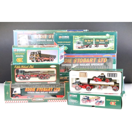 1019 - Ten boxed Corgi Eddie Stobart related diecast haulage models to include 4 x ltd edn models featuring... 