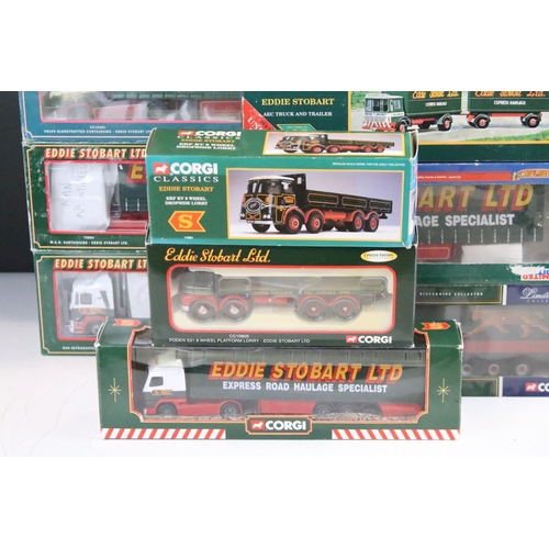 1019 - Ten boxed Corgi Eddie Stobart related diecast haulage models to include 4 x ltd edn models featuring... 