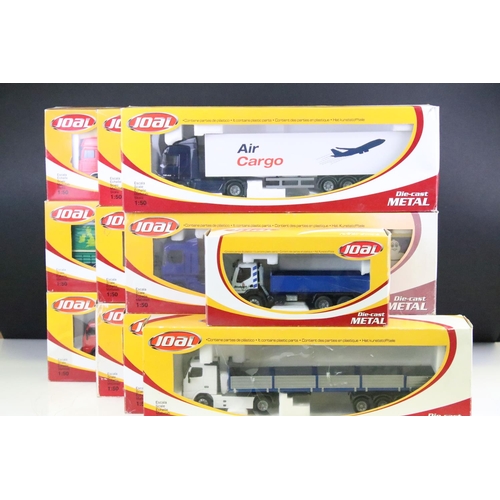 1021 - 11 boxed 1/50 scale Joal haulage diecast models to include 385 Scania R Topline, 372 Renault Magnum,... 