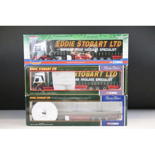 1022 - Six boxed ltd edn 1/50 scale Corgi Eddie Stobart haulage diecast models to include CC12901, CC12802,... 