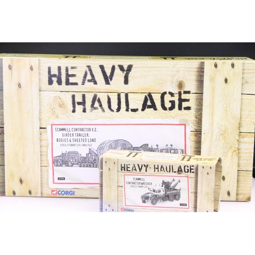 1023 - Two boxed ltd edn 1/50 scale Corgi Heavy Haulage diecast models to include CC12305 Eddie Stobart Ltd... 