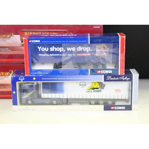 1028 - Seven boxed 1/50 scale Corgi haulage diecast models to include 3 x Hauliers Of Renown models featuri... 