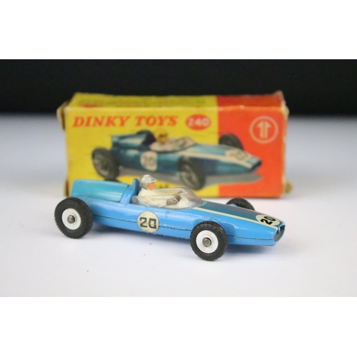 1329 - Three boxed Dinky diecast models to include 240 Cooper Racing Car (diecast appears gd, box tatty), J... 