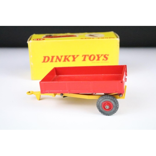 1332 - Boxed Dinky 305 David Brown Tractor diecast model (diecast vg, box a little tatty but gd overall) in... 