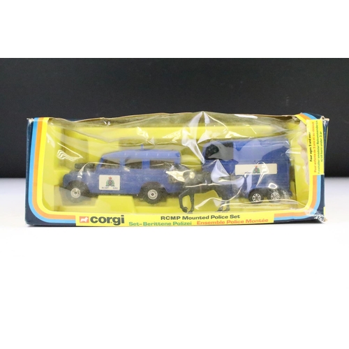 1336 - Two boxed Corgi diecast model sets to include 45 RCMP Mounted Police Set and 38 Powerboat Team, both... 