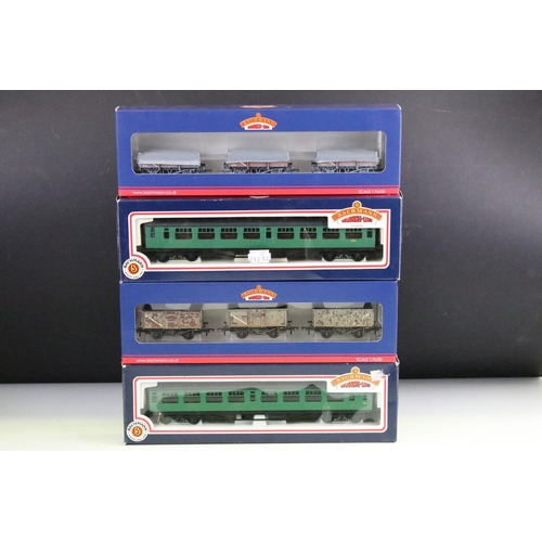 44 - 25 Boxed Bachmann OO gauge items of rolling stock to include 37666A 14 Ton Tank Wagon ESSO black wea... 