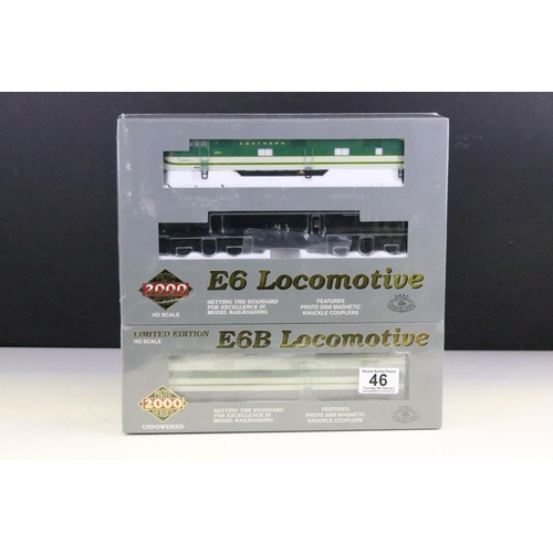 46 - Boxed & sealed Life Like Trains Proto Series 2000 HO scale E6B & E6 Locomotive set RM587180, ex