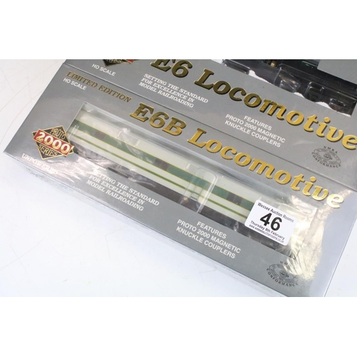 46 - Boxed & sealed Life Like Trains Proto Series 2000 HO scale E6B & E6 Locomotive set RM587180, ex