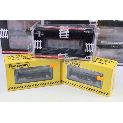 47 - Nine boxed Kernow Model Rail Centre OO gauge items of rolling stock to include K1003 LSWR Gate Stock... 