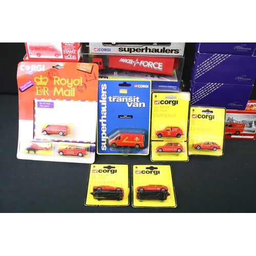 1035 - 32 Boxed / carded Corgi Royal Mail & post related diecast models to include Modern Trucks 75501 Leyl... 