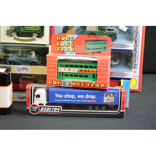 1038 - 30 Boxed diecast models to include Commercials from Corgi, Matchbox, Brumm, Atlas Great British Buse... 