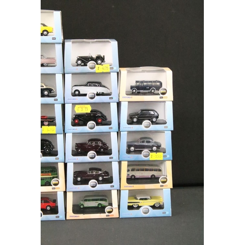 1043 - 56 Boxed / cased 1/76 and N Gauge scale Oxford diecast models to include Commercials and Omnibus exa... 