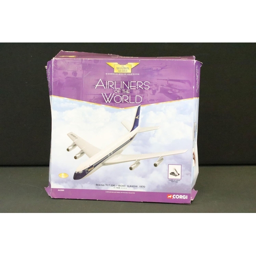 1044 - Six boxed 1/144 scale Corgi The Aviation Archive diecast models to include 2 x Classic Propliners fe... 