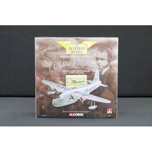 1044 - Six boxed 1/144 scale Corgi The Aviation Archive diecast models to include 2 x Classic Propliners fe... 