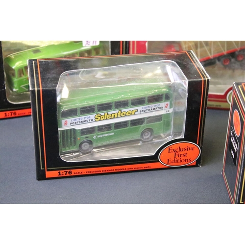 1045 - 28 Boxed EFE Exclusive First Editions diecast model buses, diecast excellent condition with small re... 