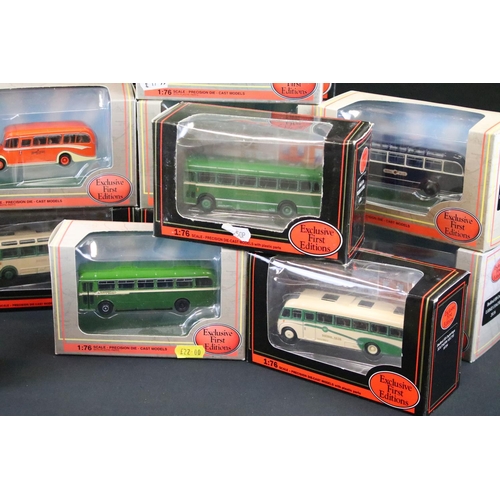 1045 - 28 Boxed EFE Exclusive First Editions diecast model buses, diecast excellent condition with small re... 