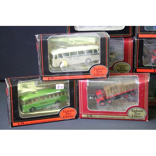 1045 - 28 Boxed EFE Exclusive First Editions diecast model buses, diecast excellent condition with small re... 