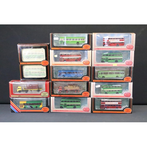 1045 - 28 Boxed EFE Exclusive First Editions diecast model buses, diecast excellent condition with small re... 