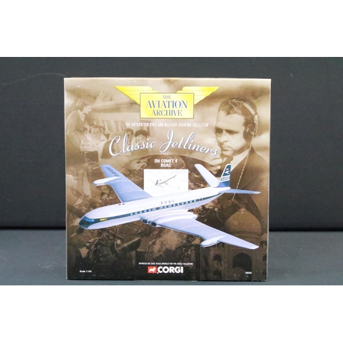 1046 - Six boxed 1/144 scale Corgi The Aviation Archive diecast models to include 2 x Classic Propliners fe... 