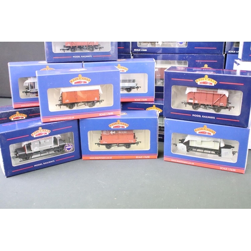 56 - 52 Boxed Bachmann OO gauge items of rolling stock to include 38553 Midland Brake Van LMS Bauxite wit... 