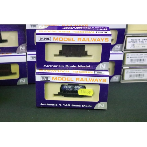 71 - 37 Boxed/cased Dapol N gauge items of rolling stock to include NC004B GWR SIPHON-H No 1432, NC014 BR... 
